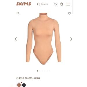 SKIMS Classic Sienna Long Sleeve Mock Neck Bodysuit - Sienna